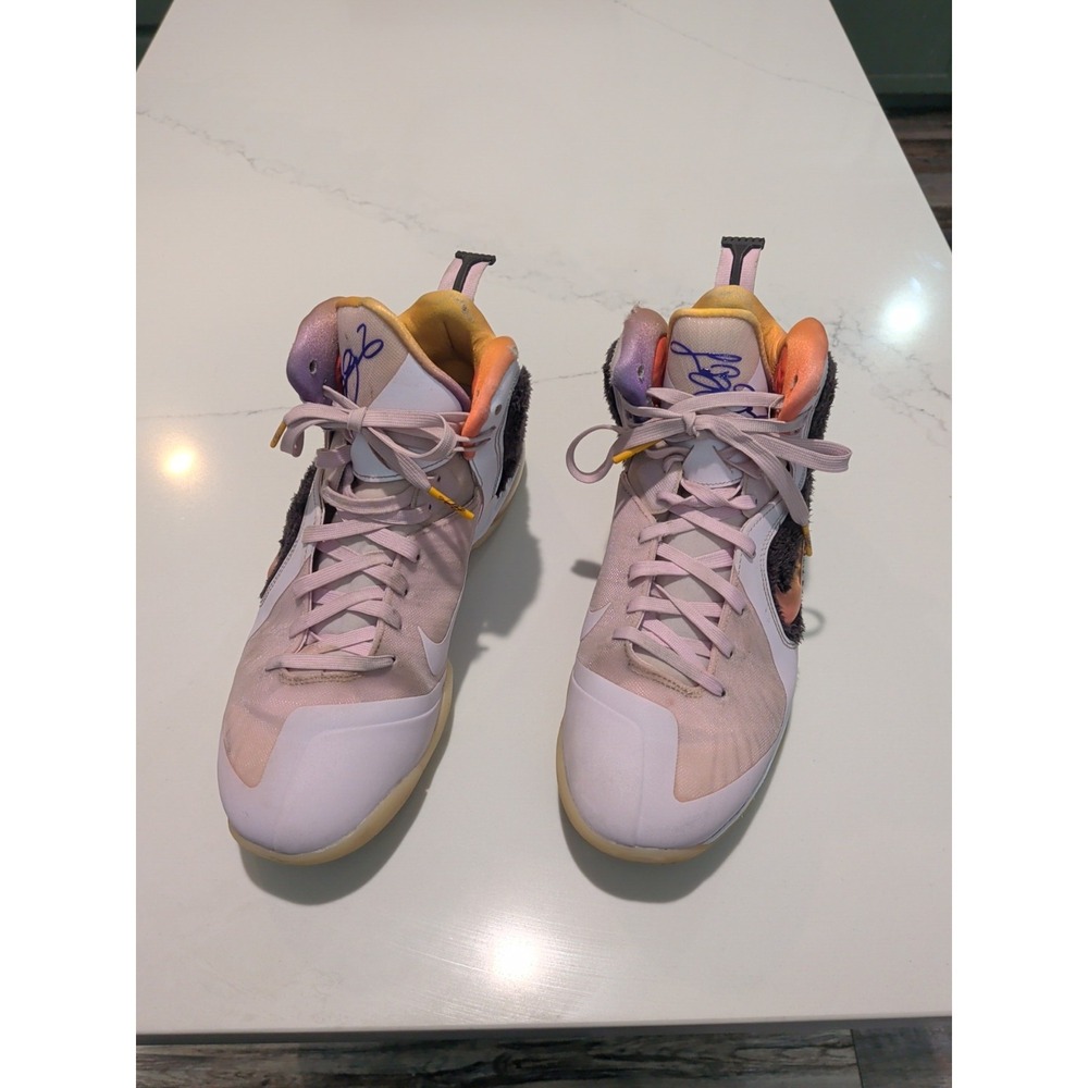 Nike LeBron 9 King of LA Sneakers In The Regal Pink Colorway Men's Size 9.5 Used